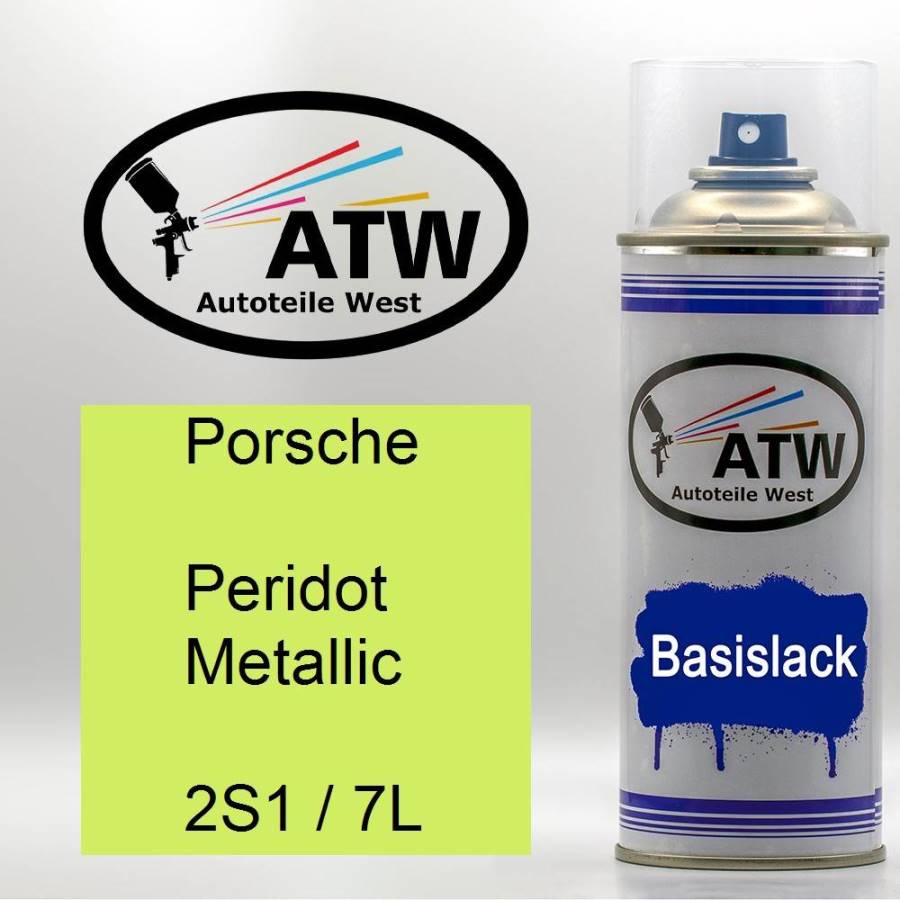 Porsche, Peridot Metallic, 2S1 / 7L: 400ml Sprühdose, von ATW Autoteile West.